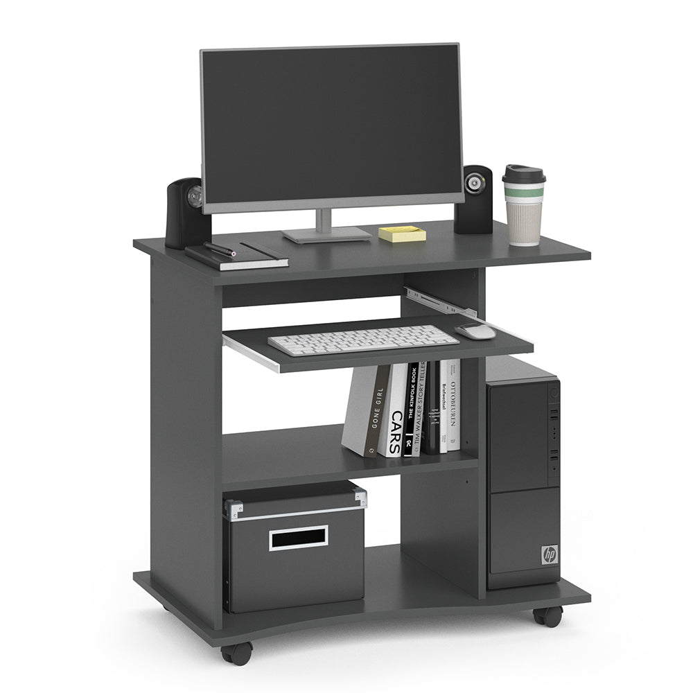 Vicco Scrivania con ruote Antracite 80 x 50 cm