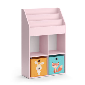 Vicco Libreria bambini rosa 72 x 114.2 cm con 6 scatole pieghevoli (colorate)