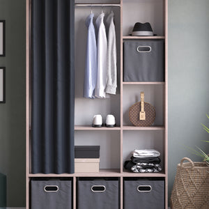 Vicco Armadio multifunzione Sonoma 38 x 178.1 cm Con cassetti pieghevoli (grigio)