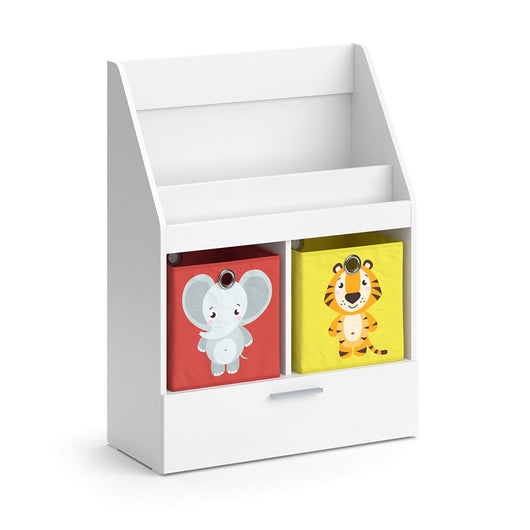 Vicco Libreria bambini Bianco 31.2 x 96.2 cm con cassetto e 2 scatole pieghevoli opt.5