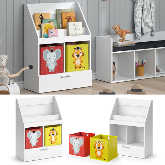 Vicco Libreria bambini Bianco 31.2 x 96.2 cm con cassetto e 2 scatole pieghevoli opt.5