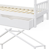 Vitalispa Letto montessori bambini Bianco 90x200 cm con 2 cassetti