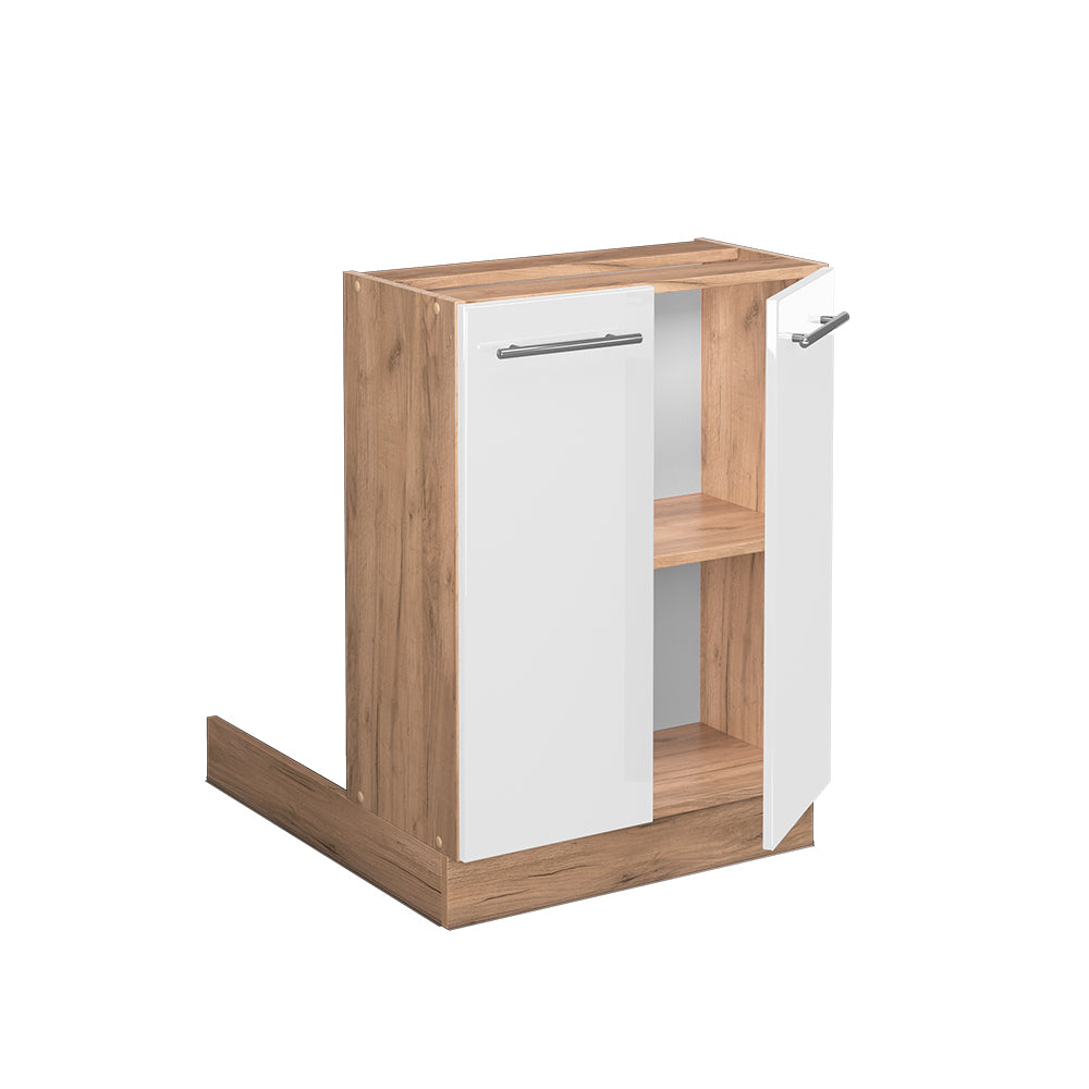 Vicco Isola cucina Bianco lucido 60 cm senza piano di lavoro