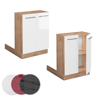 Vicco Isola cucina Bianco lucido 60 cm senza piano di lavoro