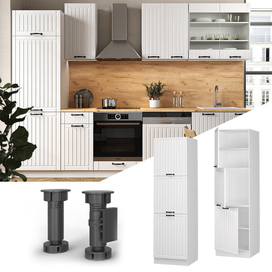 Vicco Mobile per forno da incasso Bianco casa di campagna 60 cm