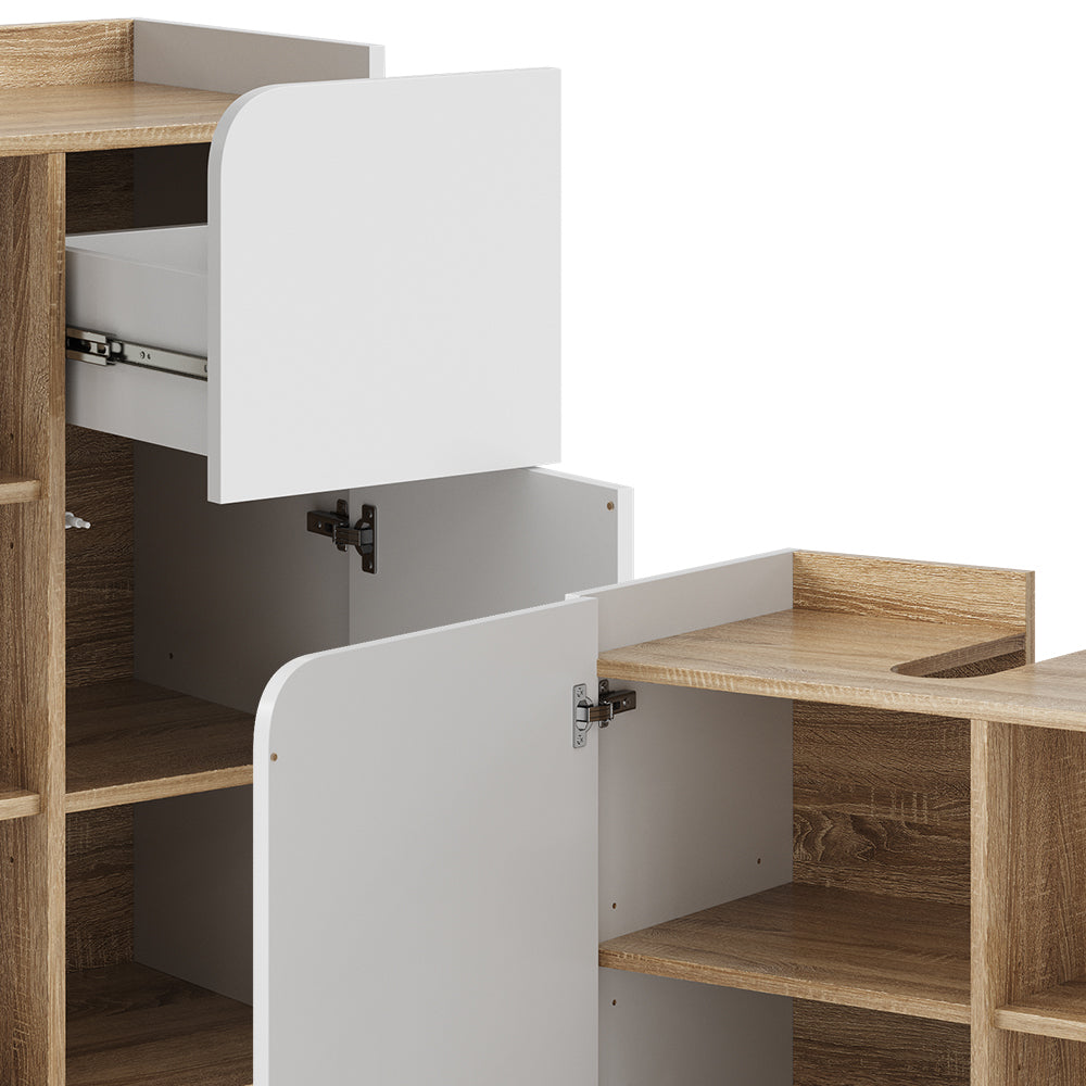 Vicco Set di mobili da bagno Sonoma/Bianco 5 parti