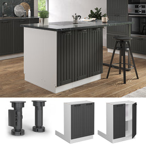 Vicco Isola cucina Antracite casa di campagna 60 cm senza piano di lavoro