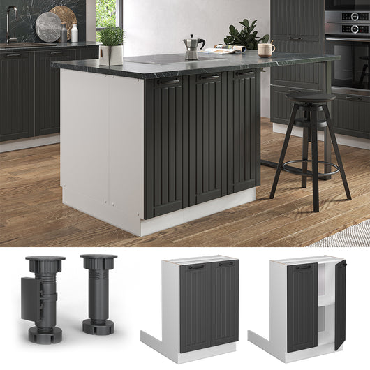 Vicco Isola cucina Antracite casa di campagna 60 cm senza piano di lavoro