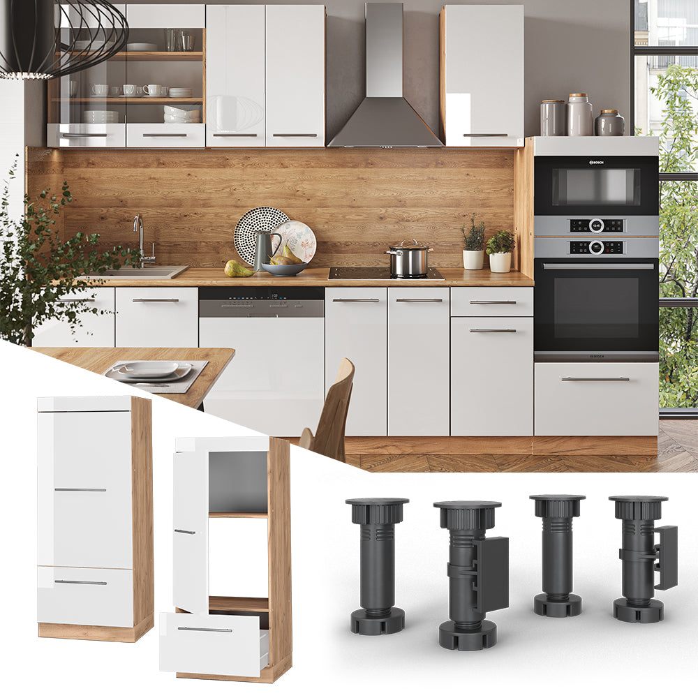 Vicco Set mobili bagno Bianco lucido 60 cm