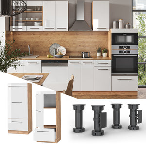 Vicco Set mobili bagno Bianco lucido 60 cm