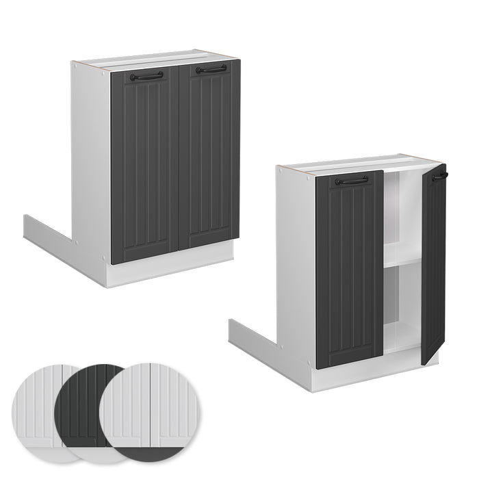 Vicco Isola cucina Antracite casa di campagna 60 cm senza piano di lavoro