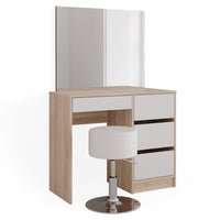 Vicco Tavolo da toeletta Sonoma 40 cm con sgabello