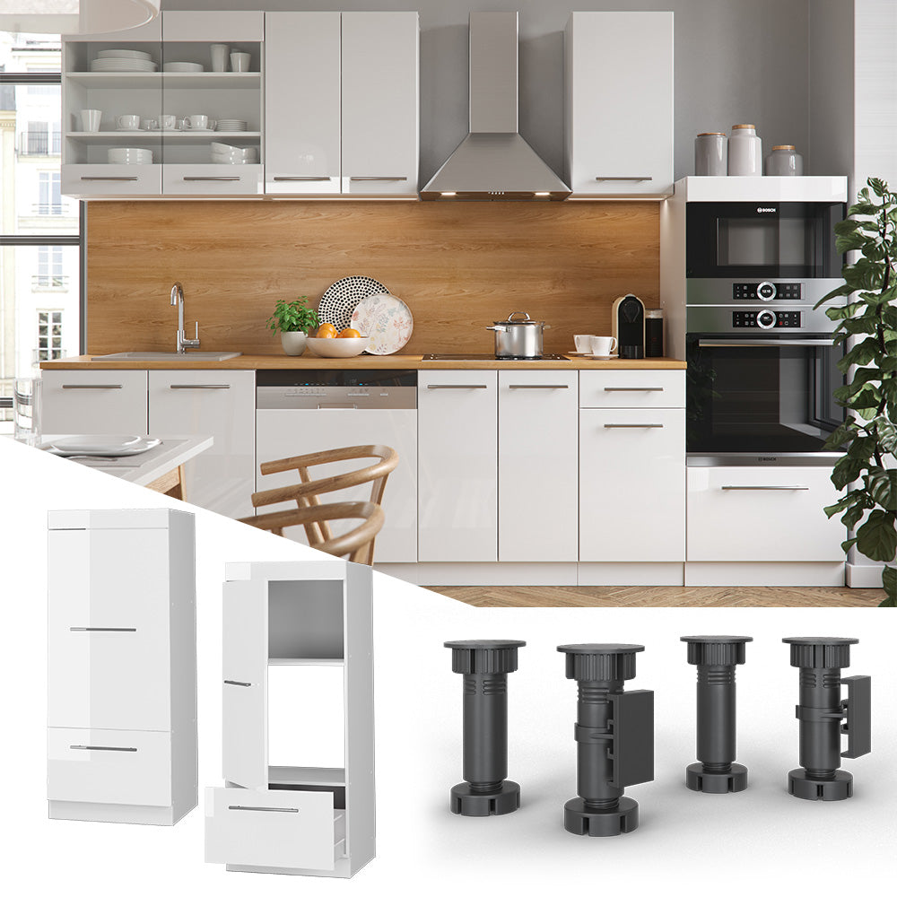 Vicco Set mobili bagno Bianco lucido 60 cm