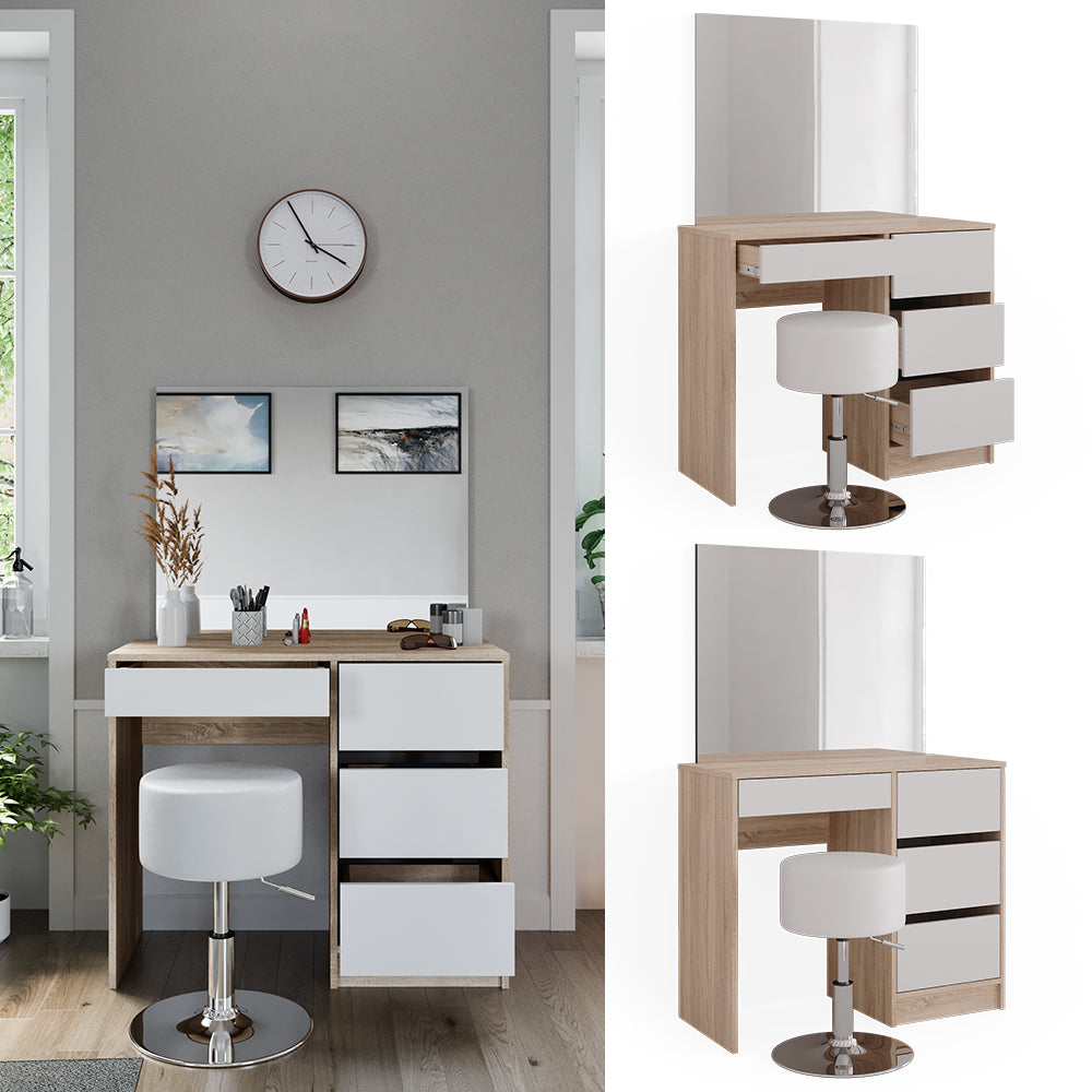 Vicco Tavolo da toeletta Sonoma 40 cm con sgabello