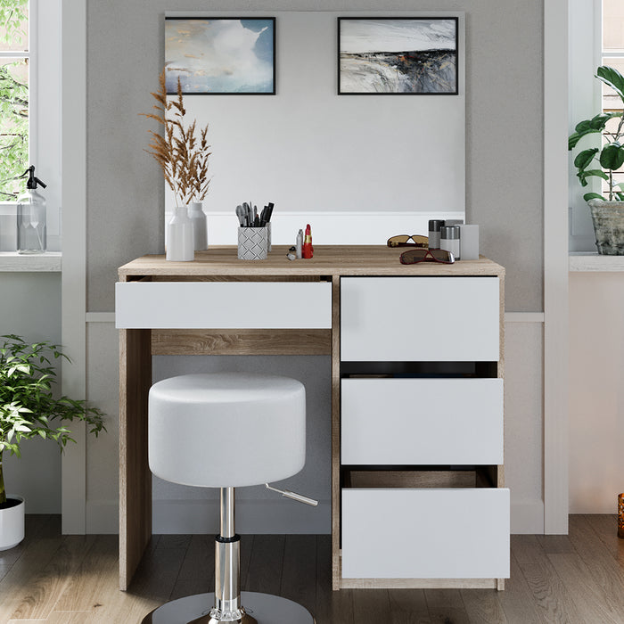 Vicco Tavolo da toeletta Sonoma 40 cm con sgabello