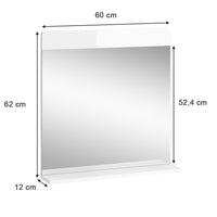 Vicco Specchio bagno Bianco lucido 60 x 62 cm