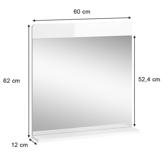 Vicco Specchio bagno Bianco lucido 60 x 62 cm