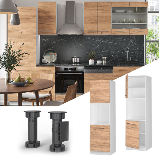 Vicco Mobile per forno da incasso Quercia dorata 60 cm con ripiano aperto