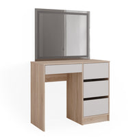 Vicco Tavolo da toeletta Sonoma 40 cm con specchio a LED