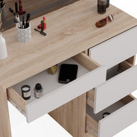 Vicco Tavolo da toeletta Sonoma 40 cm con specchio a LED