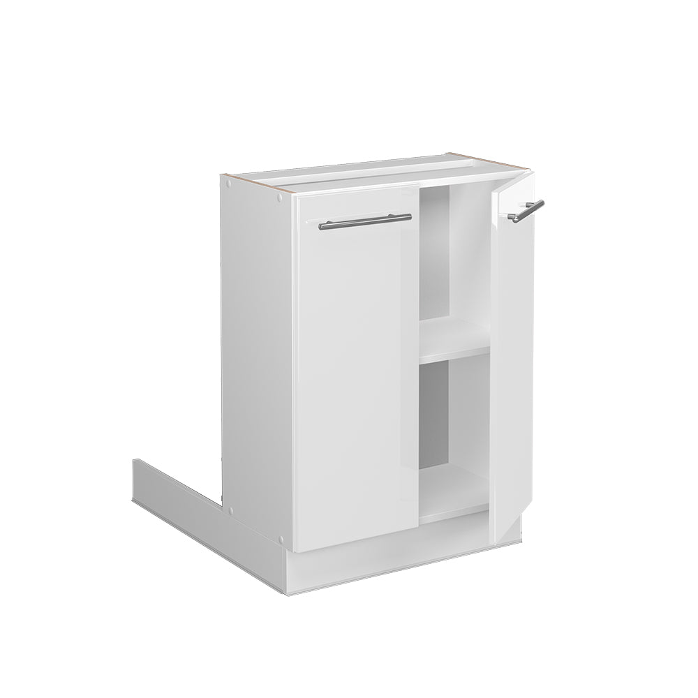 Vicco Isola cucina Bianco lucido 60 cm senza piano di lavoro