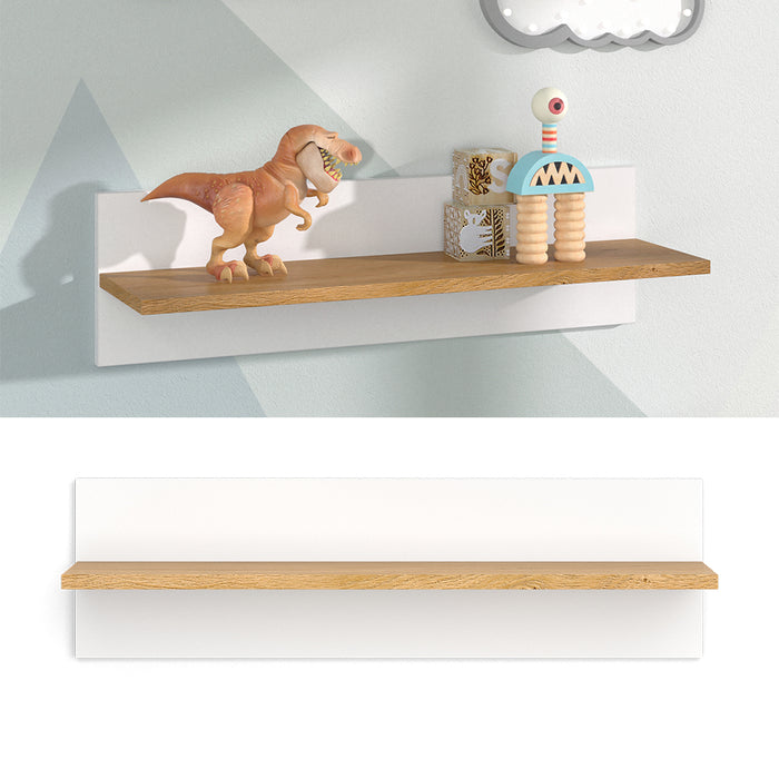 Vitalispa Scaffale a muro per bambini Bianco 70 x 20 cm