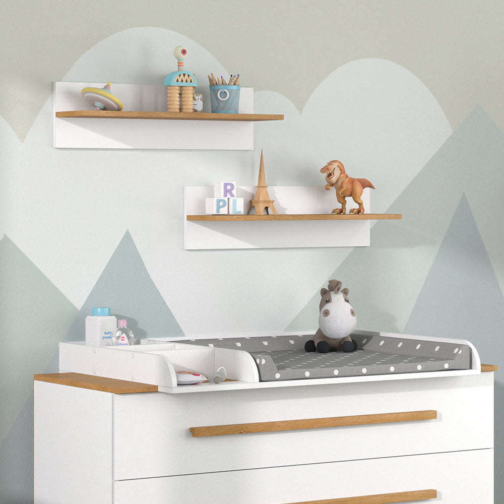 Vitalispa Scaffale a muro per bambini Bianco 70 x 20 cm