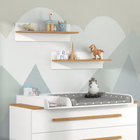 Vitalispa Scaffale a muro per bambini Bianco 70 x 20 cm