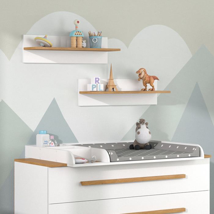 Vitalispa Scaffale a muro per bambini Bianco 70 x 20 cm