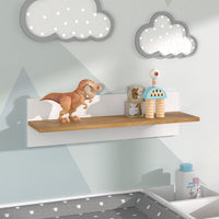 Vitalispa Scaffale a muro per bambini Bianco 70 x 20 cm