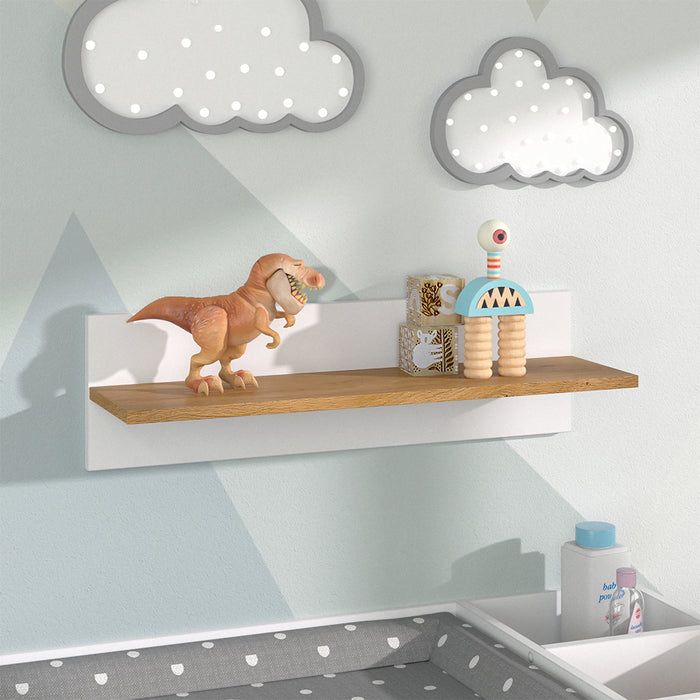 Vitalispa Scaffale a muro per bambini Bianco 70 x 20 cm