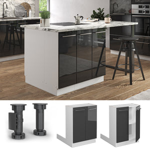 Vicco Isola cucina Antracite lucido 60 cm senza piano di lavoro