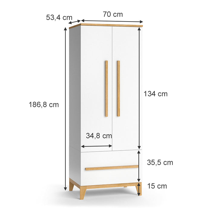 Vitalispa Guardaroba per bambini Bianco 53.4 x 186.8 cm