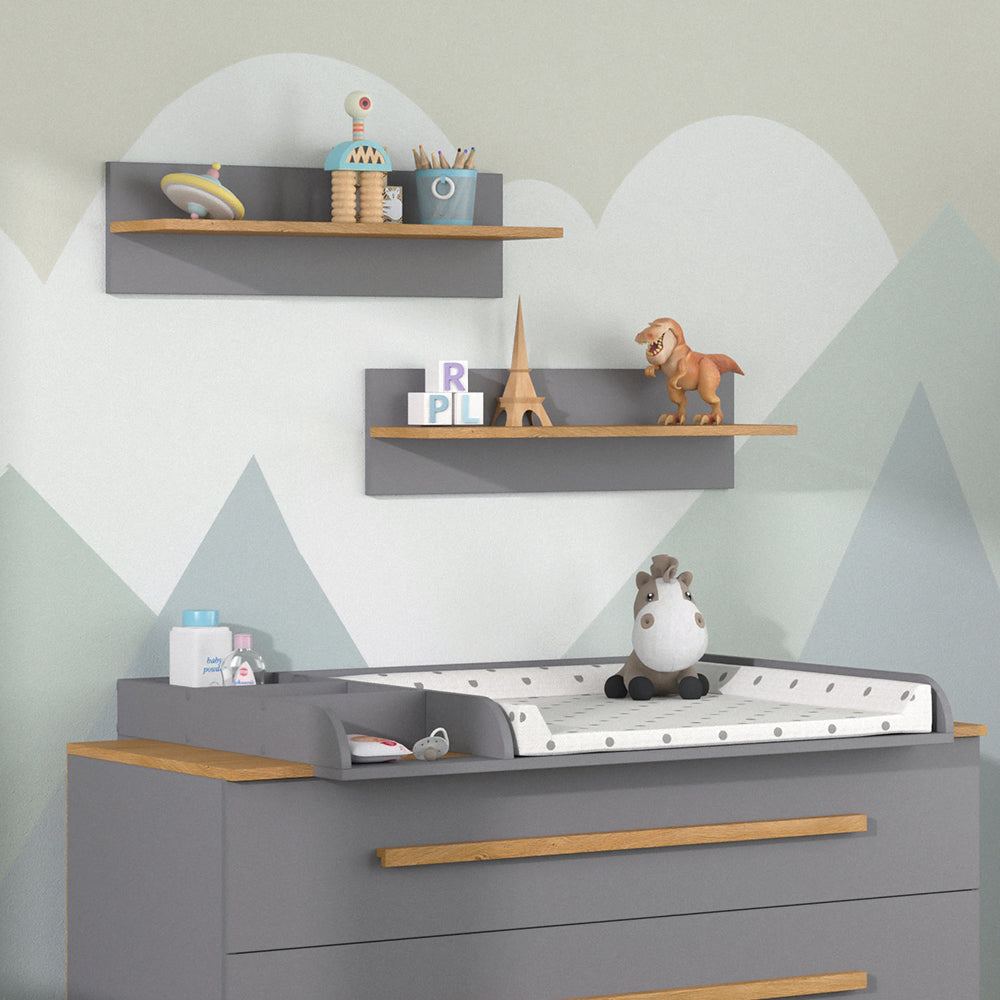 Vitalispa Scaffale a muro per bambini Grigio 70 x 20 cm