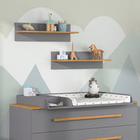 Vitalispa Scaffale a muro per bambini Grigio 70 x 20 cm