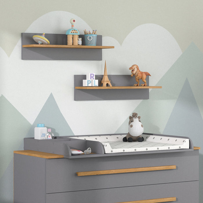 Vitalispa Scaffale a muro per bambini Grigio 70 x 20 cm