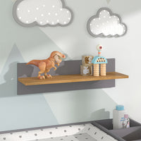 Vitalispa Scaffale a muro per bambini Grigio 70 x 20 cm
