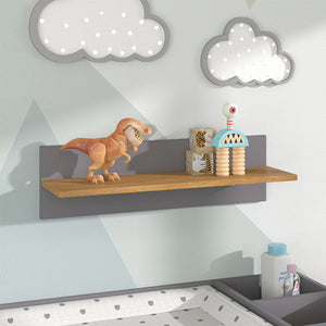 Vitalispa Scaffale a muro per bambini Grigio 70 x 20 cm