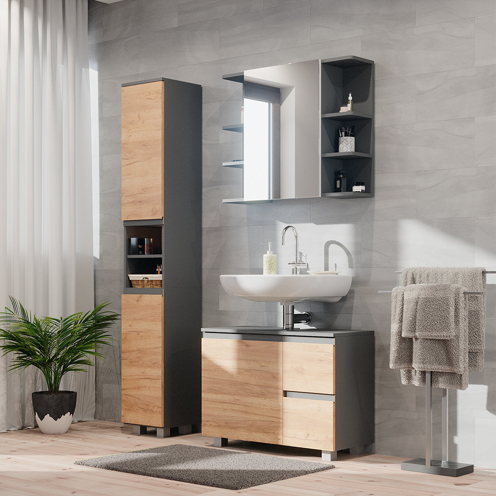 Vicco Mobile bagno alto Grigio 30 x 190 cm