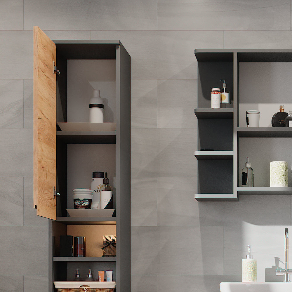 Vicco Mobile bagno alto Grigio 30 x 190 cm