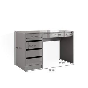 Vicco Tavolo da toeletta Grigio 55 cm Senza specchio