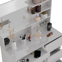 Vicco Tavolo da toeletta Bianco 40 cm con sgabello