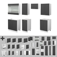 Vicco Cucina componibile Antracite-Oro/Bianco 240 cm , PL Rovere