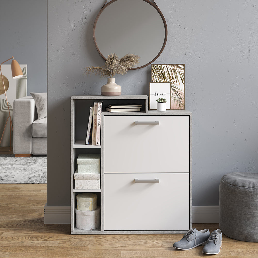 Vicco Scarpiera da ingresso Calcestruzzo 24.5 x 90 cm