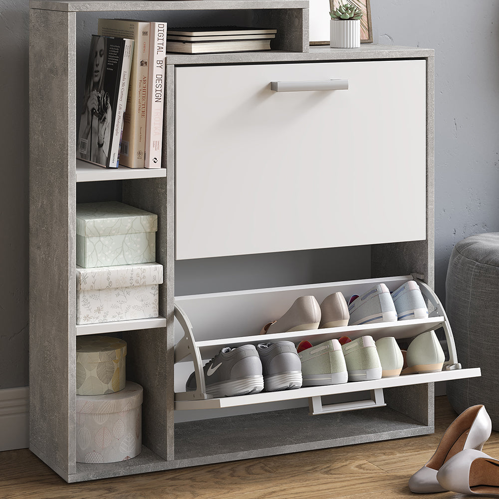 Vicco Scarpiera da ingresso Calcestruzzo 24.5 x 90 cm