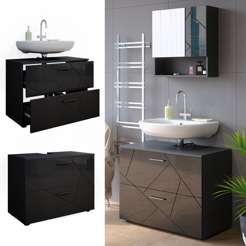 Vicco Mobile sottolavabo per bagno Antracite lucido 80 x 58.6 cm