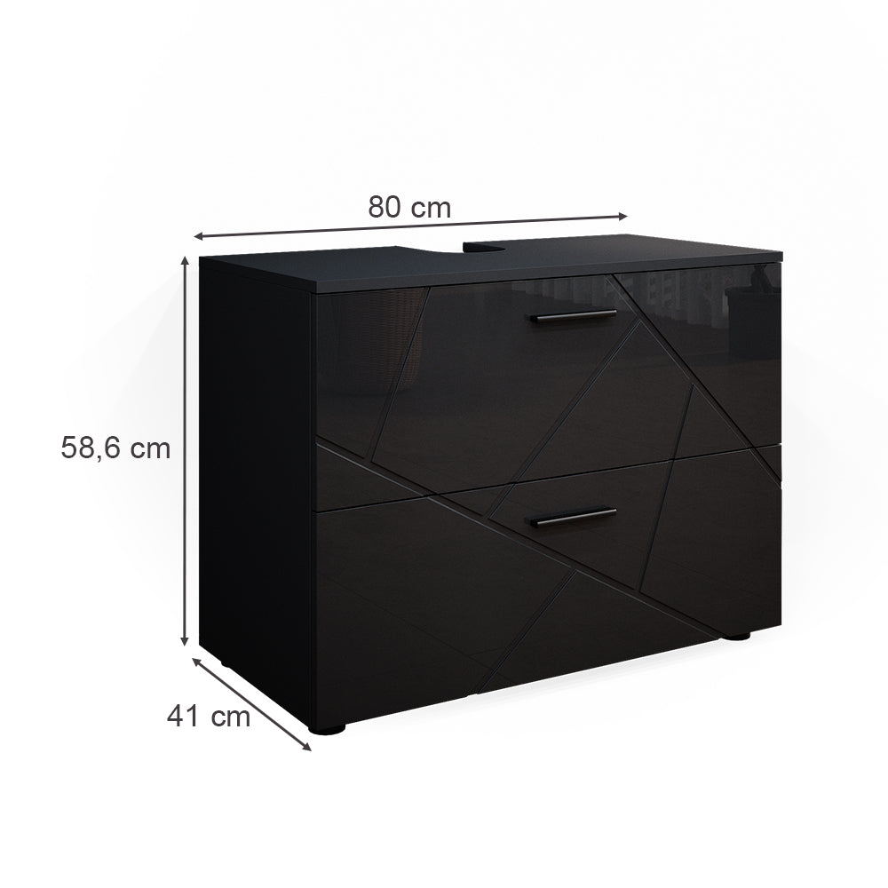 Vicco Mobile sottolavabo per bagno Antracite lucido 80 x 58.6 cm