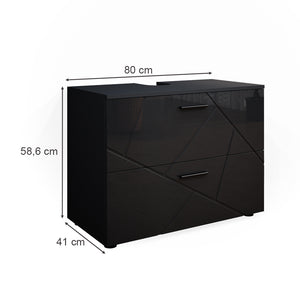 Vicco Mobile sottolavabo per bagno Antracite lucido 80 x 58.6 cm