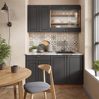 Vicco Cucina completa Antracite Country House/oro Kraft Oak 140 cm , PL Antracite