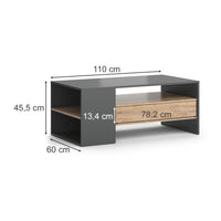 Vicco Tavolino Quercia dorata 110 x 60 cm